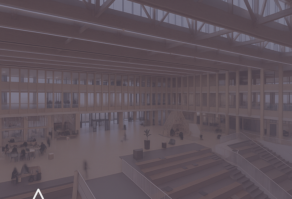 Moderne teknologier og elegante design: Træ, boligkomplekser og skoler i harmoni