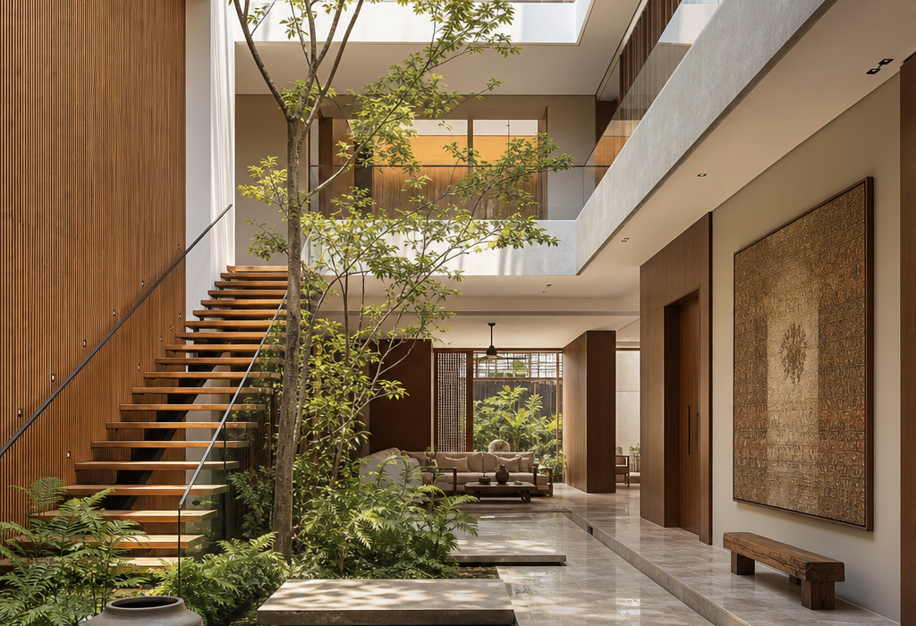Contemporary atrium ideas for a bright, airy Indian home