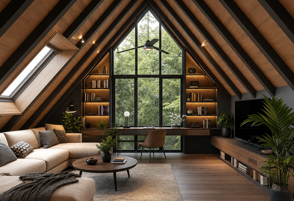 Modern attic: how to make the most of every slope