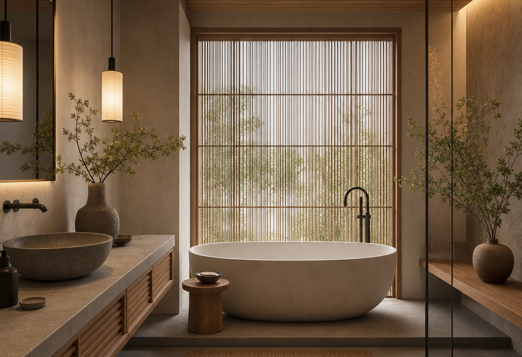 Japandi bathroom: calm, clean and quietly luxurious