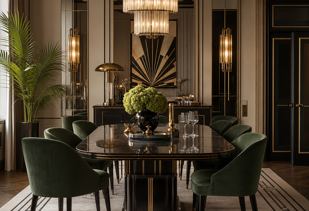 Art deco dining room: how to bring the look home