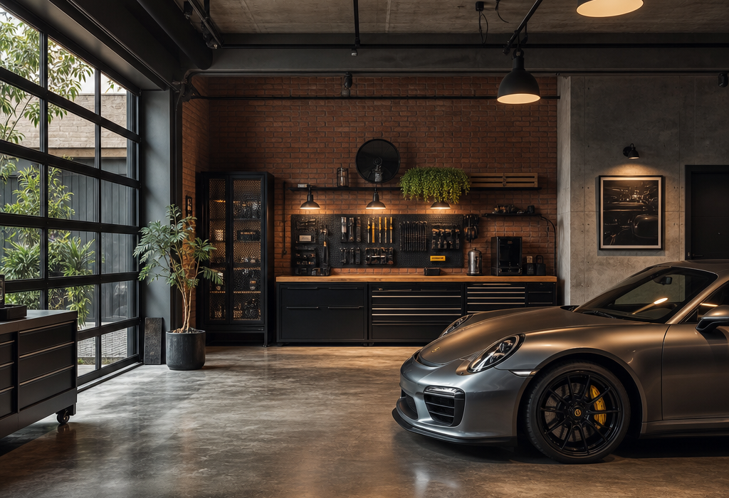 Garagem industrial: como criar um espaço prático com carácter