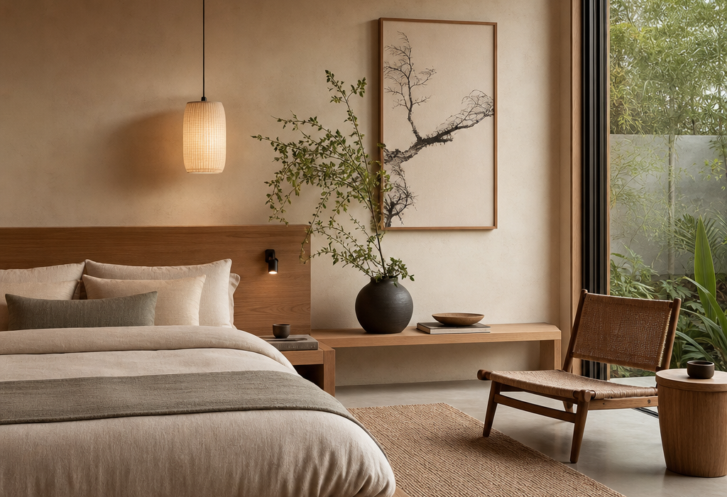 Habitación Japandi: calma, orden y calidez para lograr el look
