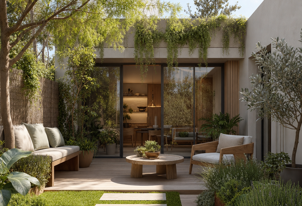 patio trasero: 6 ideas para ganar orden, sombra y uso todo el año