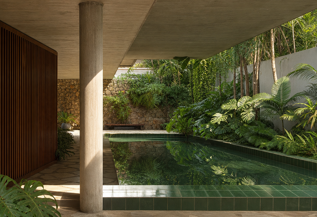 piscina em alta: materiais, cores e tecnologia que vão dominar os projetos