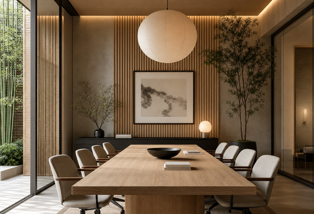 sala de reuniones: cómo lograr un look japonés zen y funcional