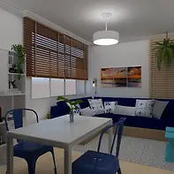 Projeto de Interiores - Sala de Estar integrada + Hall