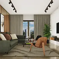 Projeto de interiores contemporâneo 