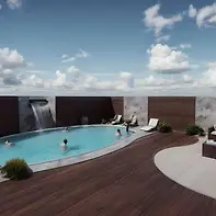 Projeto de Arquitetura Externa na Área da Piscina 