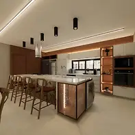 Espaço Gourmet Integrado - Contemporâneo