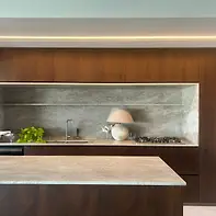 Cozinha completa em lamina natural Cumaru