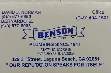 Benson Inc. Plumbing & Water Heaters