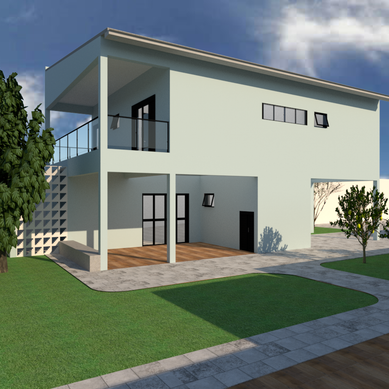 Casa assobradada com amplo jardim