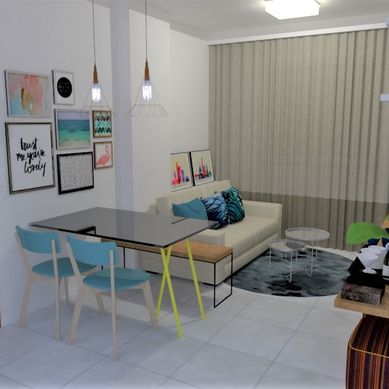 Sala para jovem solteira