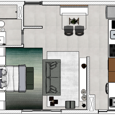 Layout Studio 46m²