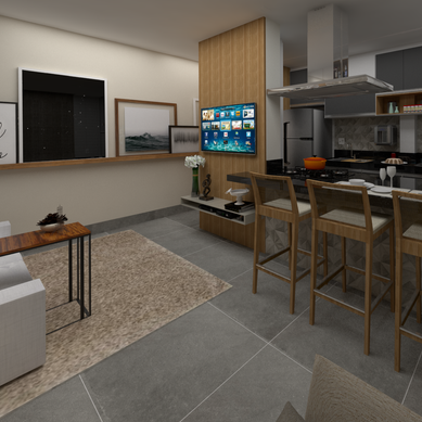 SALA E COZINHA AMERICANA
