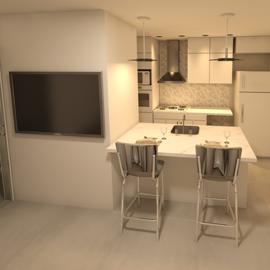 Cozinha Americana Minimalista