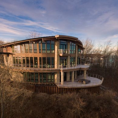 Contemporary Lake Michigan Lake Front
