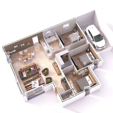 Plan shoebox 3D
