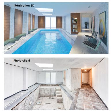 Photo matching piscine 3D