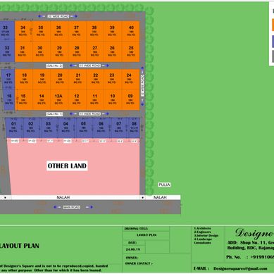 LAYOUT OF LAND