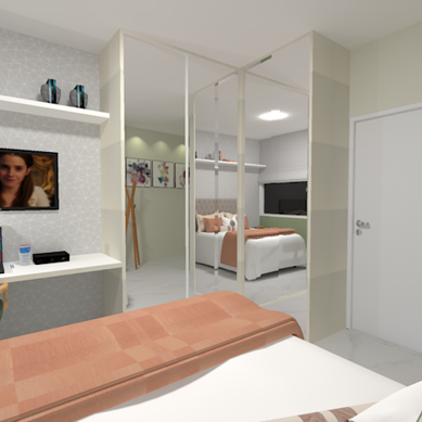 Quarto para jovem casal