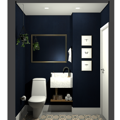 Lavabo Azul Marinho