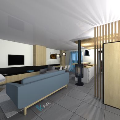 Réaménagement intérieur d'une maison à Montsoreau (49)