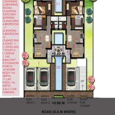 Ground floor plan of ahouse