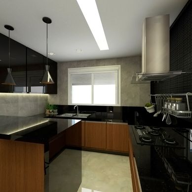 Cozinha preta