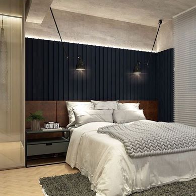Quarto Casal com Painél Azul