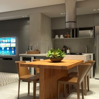 Apartamento pequeno integrado