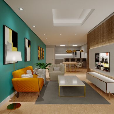 PProjeto de apartamento - área social