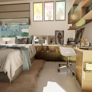 Quarto de solteiro masculino