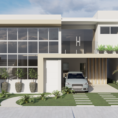 Fachada sobrado residencial