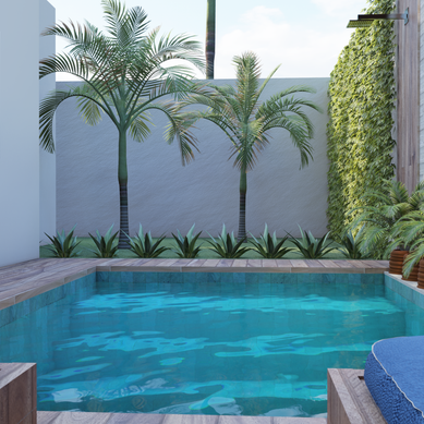 Área da piscina