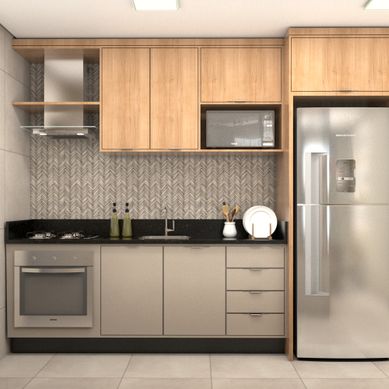 Projeto de interiores | cozinha compacta