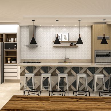 Projeto de interiores - Cozinha Gourmet
