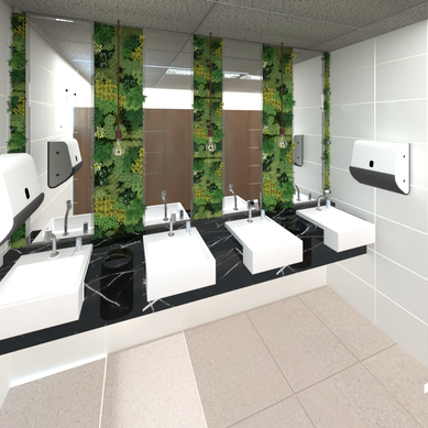 Projeto de WC social para Restaurante