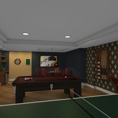 Sala de jogos para edifício residencial