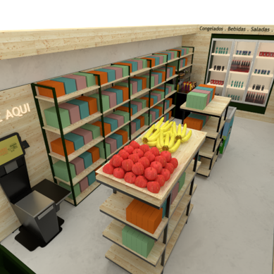 Mini Market em área interna de Condominio