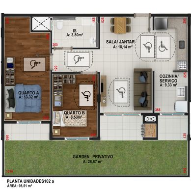 Planta Humanizada de Ed. residencial