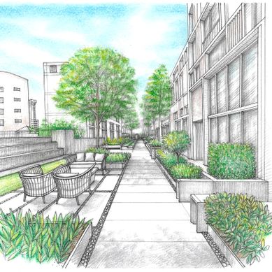 Walkways outdoor space