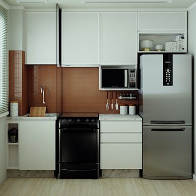 Cozinha compacta com personalidade