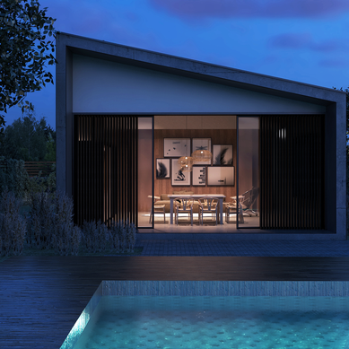 Imagem 3D - Casa - Noturna