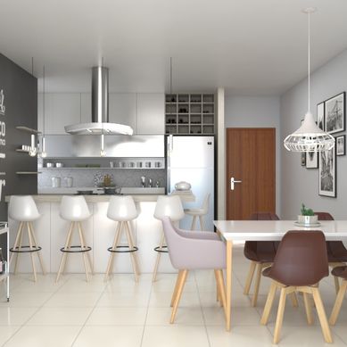 Cozinha integrada contemporânea