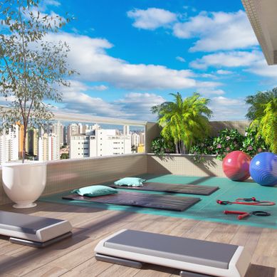 Proposta em 3D para Academia Externa de Edifício Residencial