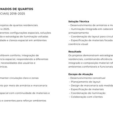 Projetos diversos quartos