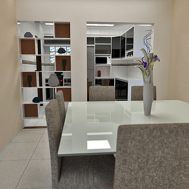 PROJETO DE INTERIORES RESIDENCIAL - SALA DE ESTAR E JANTAR (CASA)