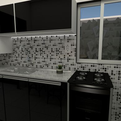 PROJETO DE INTERIORES RESIDENCIAL - COZINHA SIMPLES (CASA)
